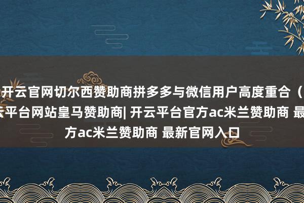 开云官网切尔西赞助商拼多多与微信用户高度重合（图 4）-开云平台网站皇马赞助商| 开云平台官方ac米兰赞助商 最新官网入口