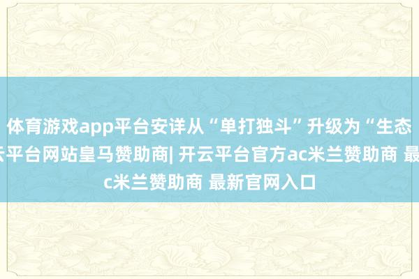 体育游戏app平台安详从“单打独斗”升级为“生态为王”-开云平台网站皇马赞助商| 开云平台官方ac米兰赞助商 最新官网入口