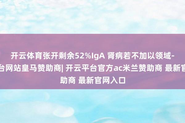 开云体育张开剩余52%IgA 肾病若不加以领域-开云平台网站皇马赞助商| 开云平台官方ac米兰赞助商 最新官网入口