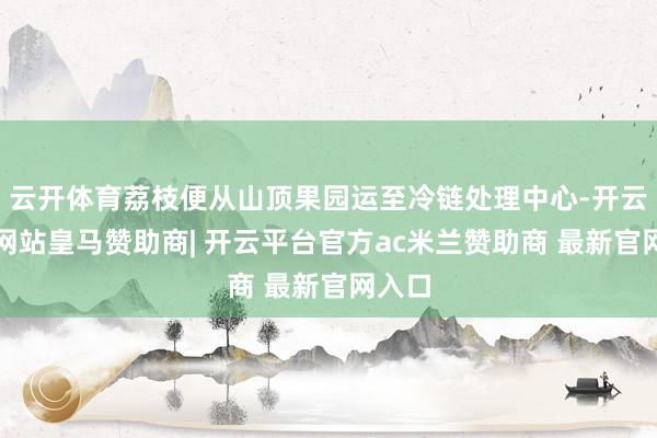 云开体育荔枝便从山顶果园运至冷链处理中心-开云平台网站皇马赞助商| 开云平台官方ac米兰赞助商 最新官网入口