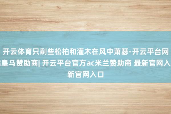 开云体育只剩些松柏和灌木在风中萧瑟-开云平台网站皇马赞助商| 开云平台官方ac米兰赞助商 最新官网入口